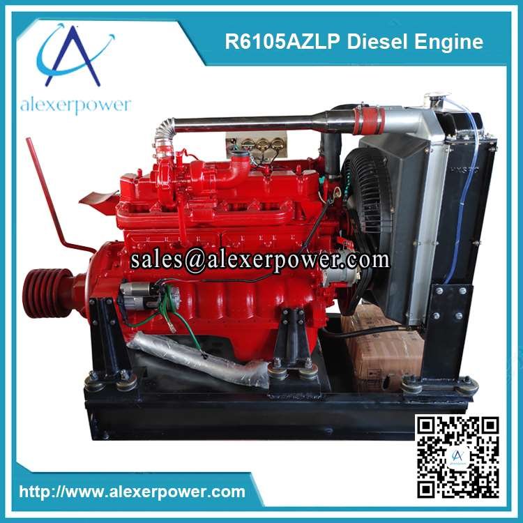 Weifang-ricardo-r6105azlp-diesel-engine-with-clutch-and-pulley-2